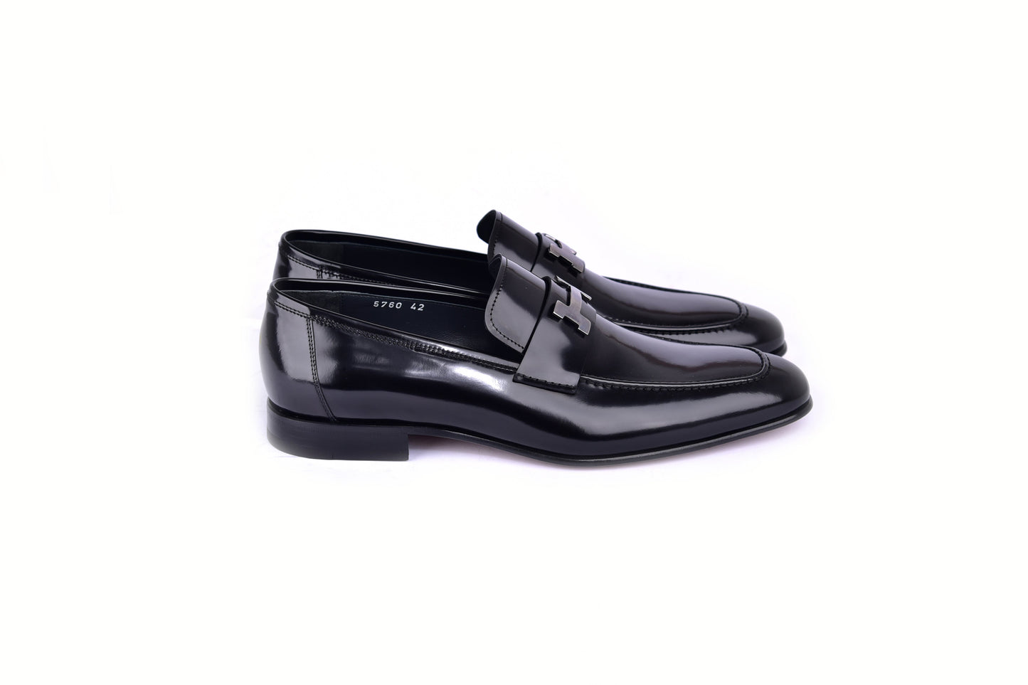 C02006-5760 H buckle Lux Calf High Gloss Black - Image 4