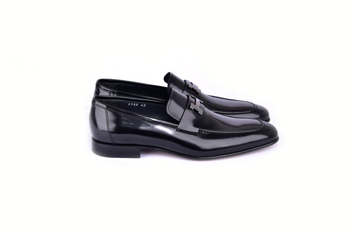 C02006-5760 H buckle Lux Calf High Gloss Black - Image 4
