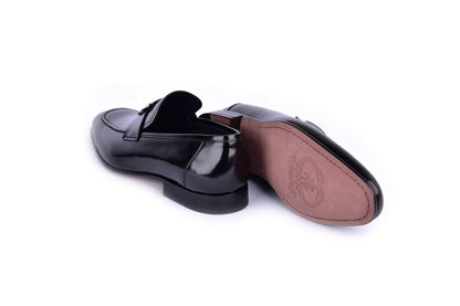 C02006-5760 H buckle Lux Calf High Gloss Black - Image 3