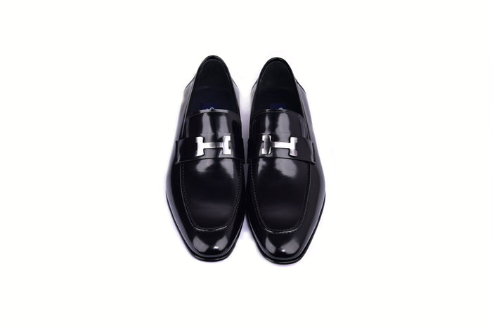 C02006-5760 H buckle Lux Calf High Gloss Black