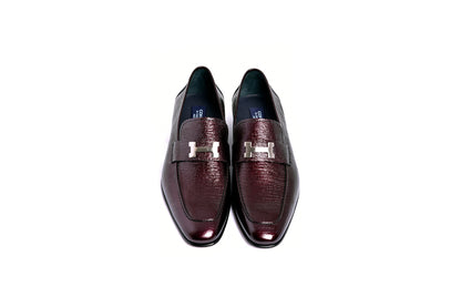 C01999-5760V H buckle Vita Calf Skin-Burgundy - Image 3