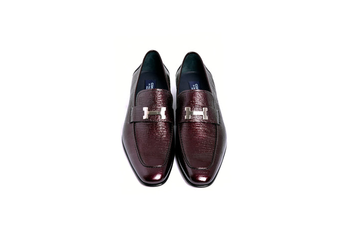 C01999-5760V H buckle Vita Calf Skin-Burgundy - Image 3