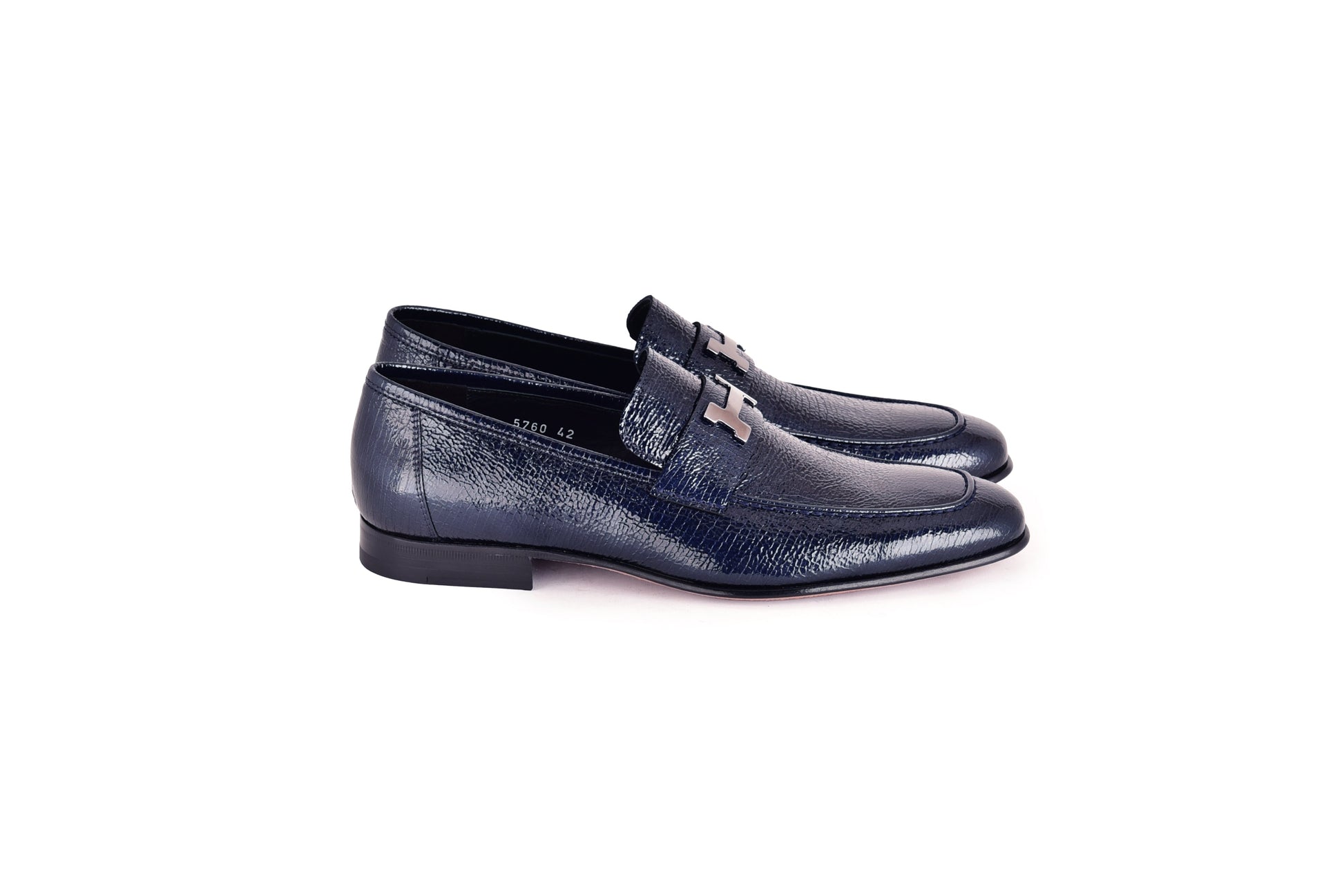 C02001-5760V H buckle Vita Calf Skin- Navy - Image 2