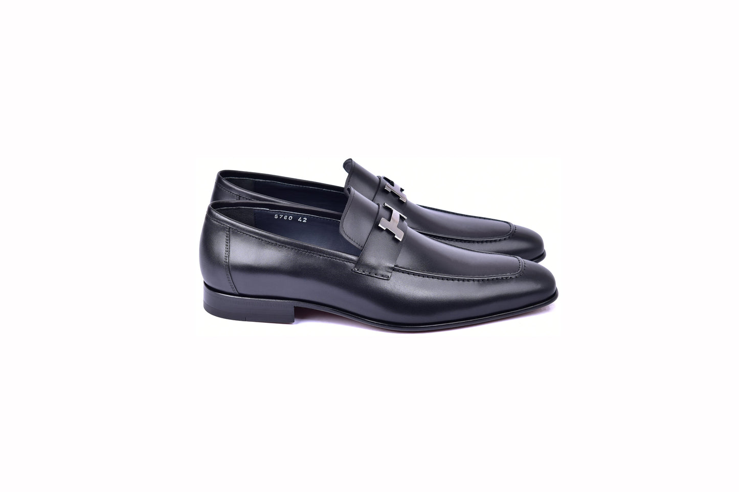 C021-5760 H Buckle Black Calf - Image 2