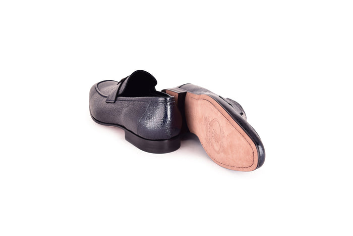 C02001-5760V H buckle Vita Calf Skin- Navy - Image 4