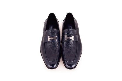 C02001-5760V H buckle Vita Calf Skin- Navy - Image 3