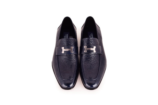 C02001-5760V H buckle Vita Calf Skin- Navy - Image 3