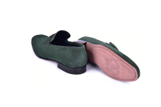 C02002-5760S H buckle Suede-Green - Image 4