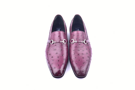 C0229-5776 Genuine Ostrich- Burgundy