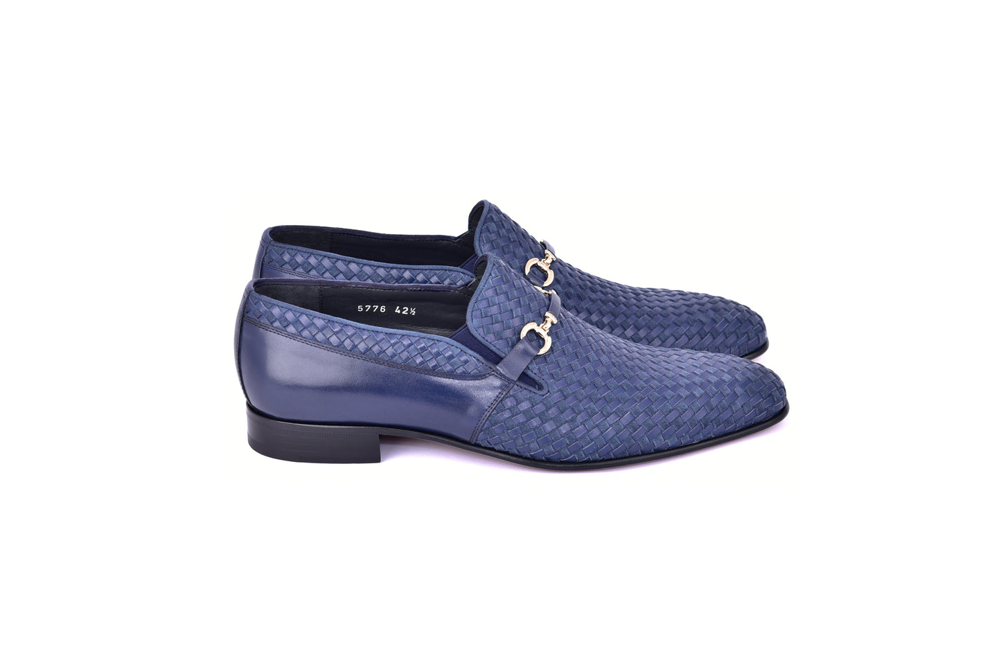 C0223-5776 Buckle hand woven Loafer Navy - Image 2