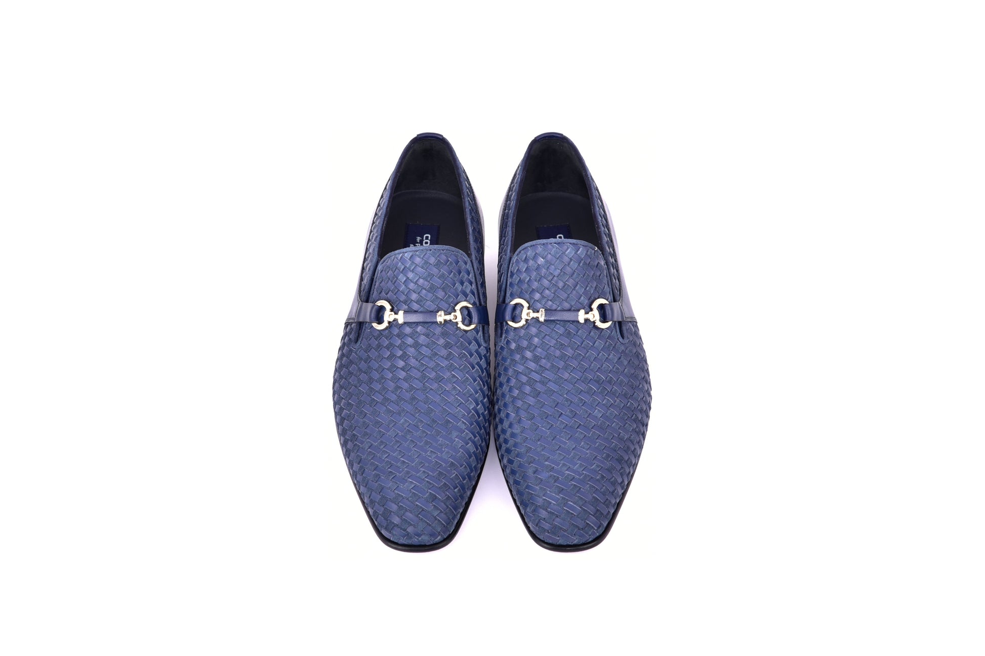C0223-5776 Buckle hand woven Loafer Navy - Image 4