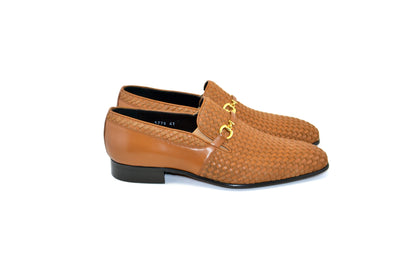 C0224-5776 Buckle hand woven Loafer Tan - Image 2