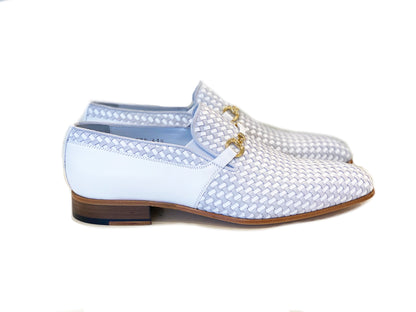C0221-5776 Hand Made Woven Loafer White - Image 2