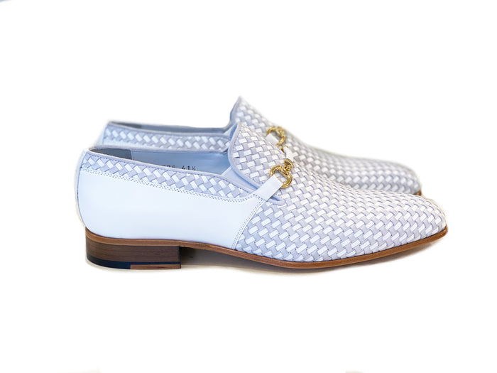 C0221-5776 Hand Made Woven Loafer White - Image 2