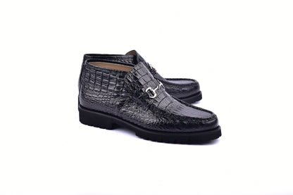 C03023-5786C Horn Back Print Leather- Black