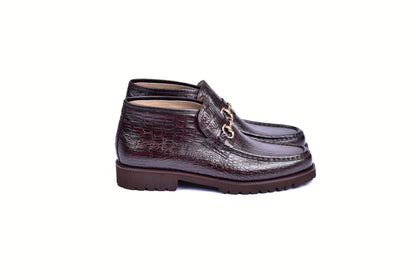C03024-5786C Horn Back Print Leather- Brown - Image 2