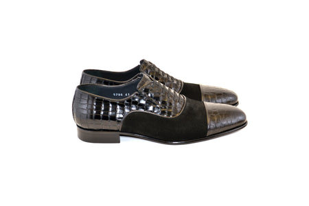 C015-5796 Cap Toe Slip On / Lace Up Black