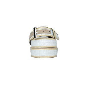 CBelt -5831- Design Leather Belt - White