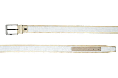 CBelt -5831- Design Leather Belt - White - Image 3