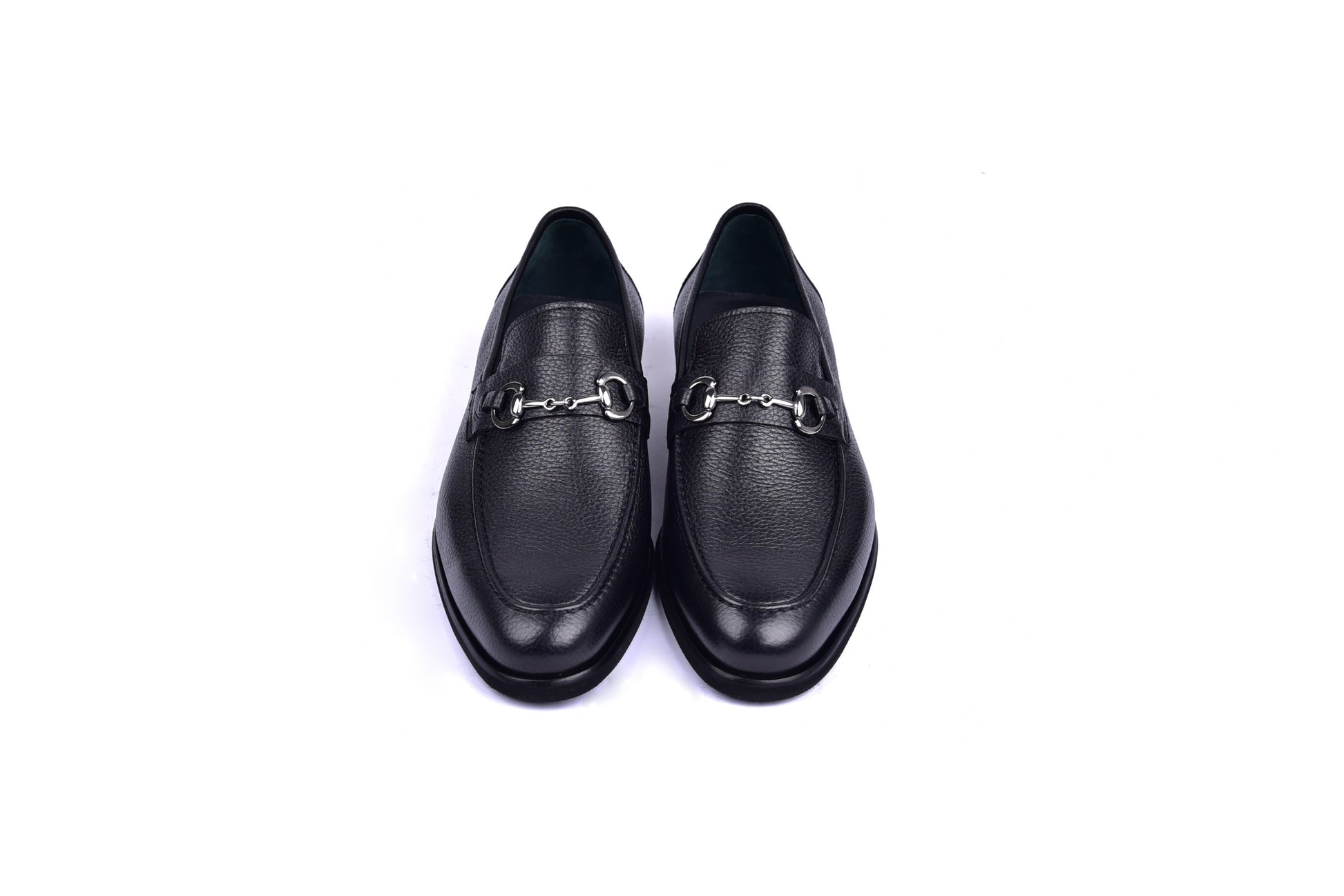 C001103-5844 Deer Skin Buckle Loafer- Black - Image 4