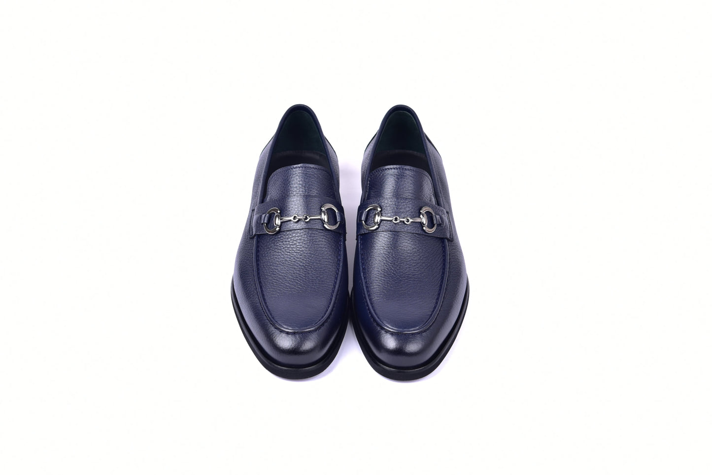 C001104-5844 Deer Skin Buckle Loafer- Navy - Image 4