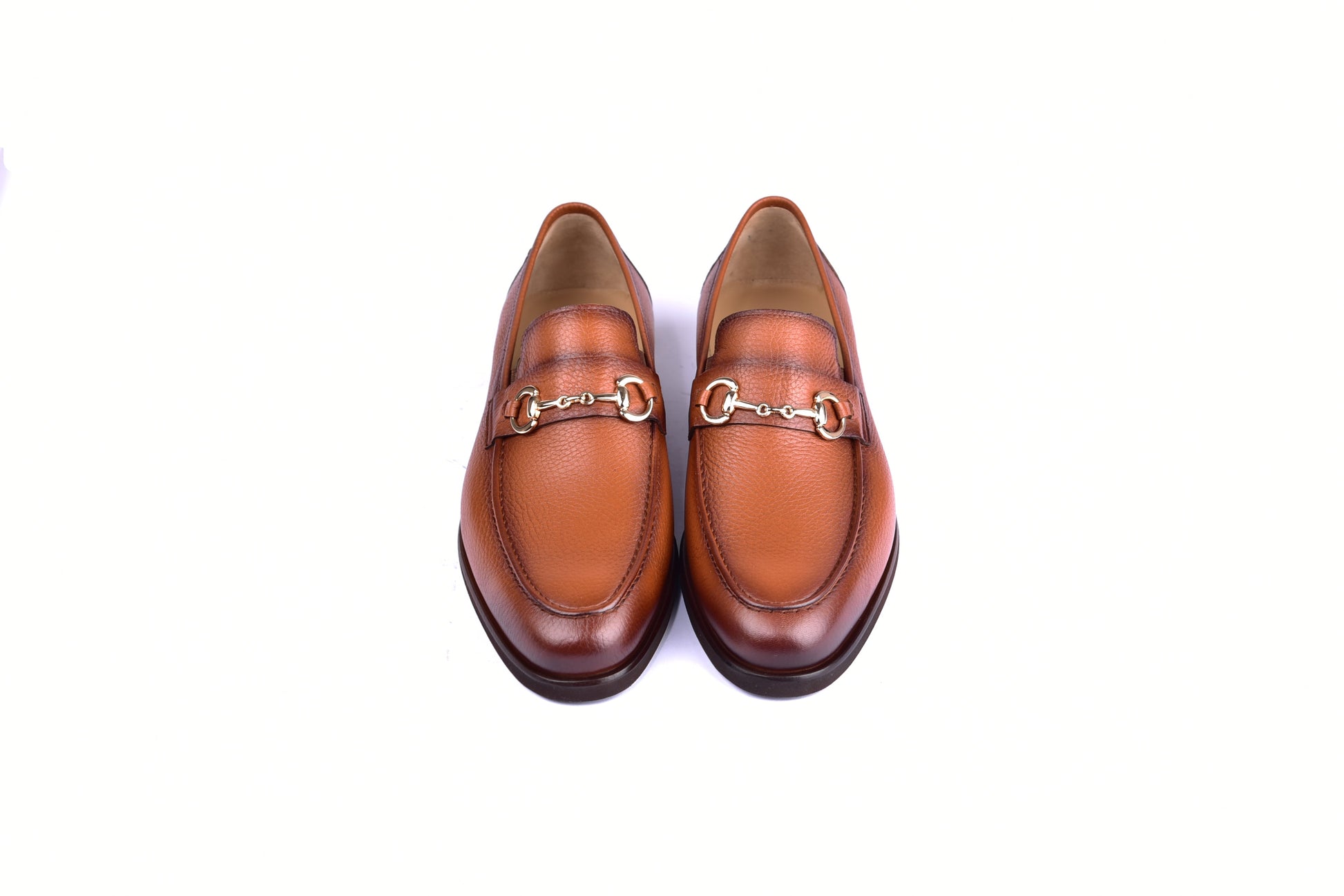 C001102-5844 Deer Skin Buckle Loafer- Tan - Image 4