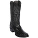 Black Caiman Square Toe Boots