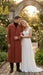 Men’s Full-Length Cognac Overcoat – Premium Wool-Blend Long Dress Coat for Winter and Formal Wear in Rust Brick Color