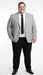 Men’s Light Grey Slim Fit Blazer Sport Coat with Black Pants | Premium Formal and Smart Casual Outfit