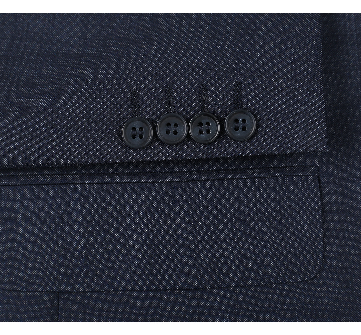 558-3 Men's Two Piece Classic Fit Wool Blend Suit - Image 5