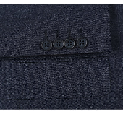 558-3 Men's Two Piece Classic Fit Wool Blend Suit - Image 5