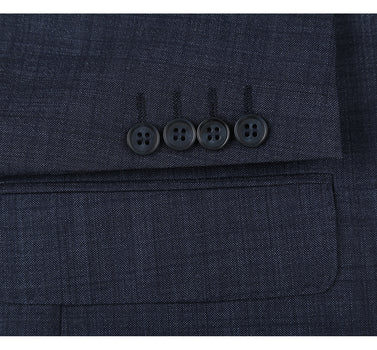 558-3 Men's Two Piece Classic Fit Wool Blend Suit - Image 5