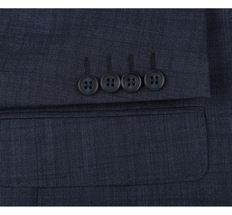 558-3 Men's Two Piece Classic Fit Wool Blend Suit