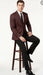 Men’s Burgundy Paisley Blazer Sport Coat – Velvet Dinner Jacket floral in Maroon Wine Color Ultra Slim Fit Smoking Jacket
