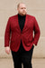 Men’s Burgundy Red - Wine  Two-Button Sport Coat – Stylish Blazer for Business, Parties