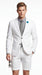 Men’s Cotton Fabric White 2 Piece Summer Suit with Shorts, Casual Beach Wedding and Resort Formal Outfit