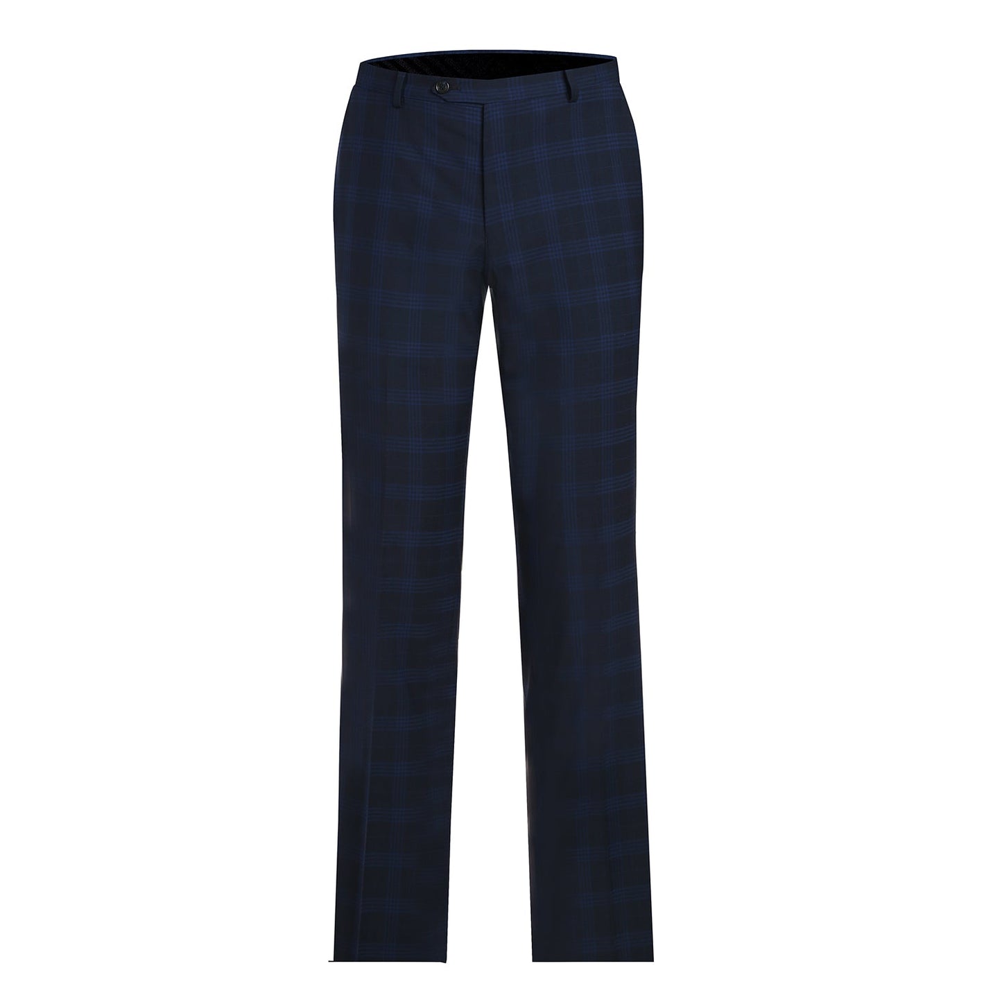 564-3 Men's Slim Fit Wool Blend Stretch Checked Suit - Image 5