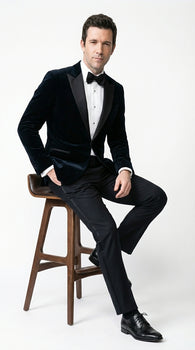 Mens Black Tuxedo Blazer – James Bond Inspired 007 Style Formal Dinner Jacket for Wedding and Evening Wear