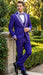 Men’s Purple and white sivler lapel  Embellished Tuxedo Suit –  Formal Wedding, Prom, and Gala Outfit Mardi Gras