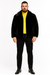 Men’s Black Faux Fur Jacket – Luxury Winter Zip-Up Coat with Soft Plush Finish