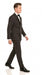 Men’s Double Breasted Suit – Classic Peak Lapel Formal Tuxedo Style Suit for Wedding in Black Ton on Tone Pinstripe