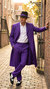 Pimp Halloween Joker Costume Purple Zoot Suit for Men