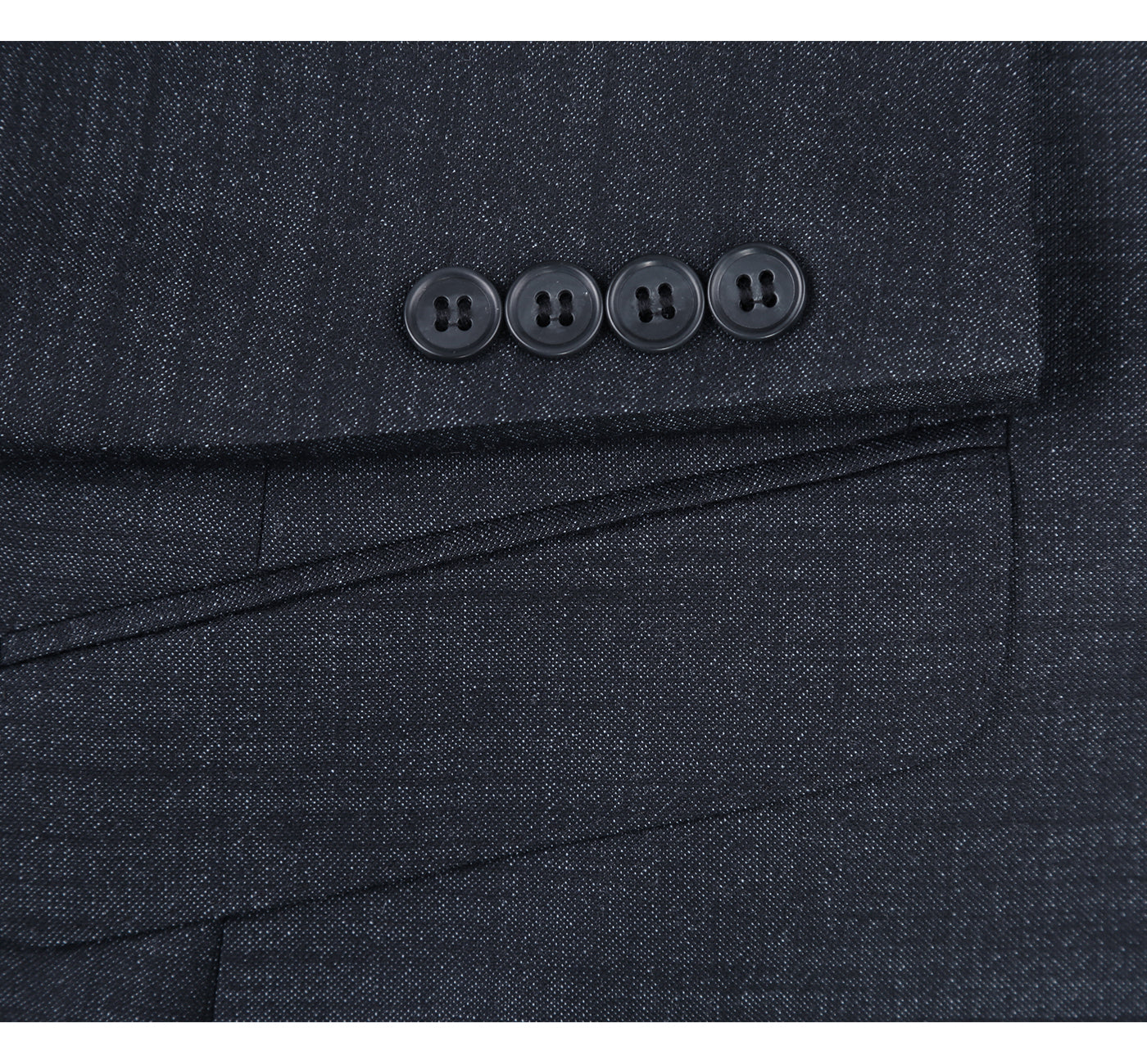 558-2 Men's Two Piece Slim Fit Wool Blend Suit - Image 5
