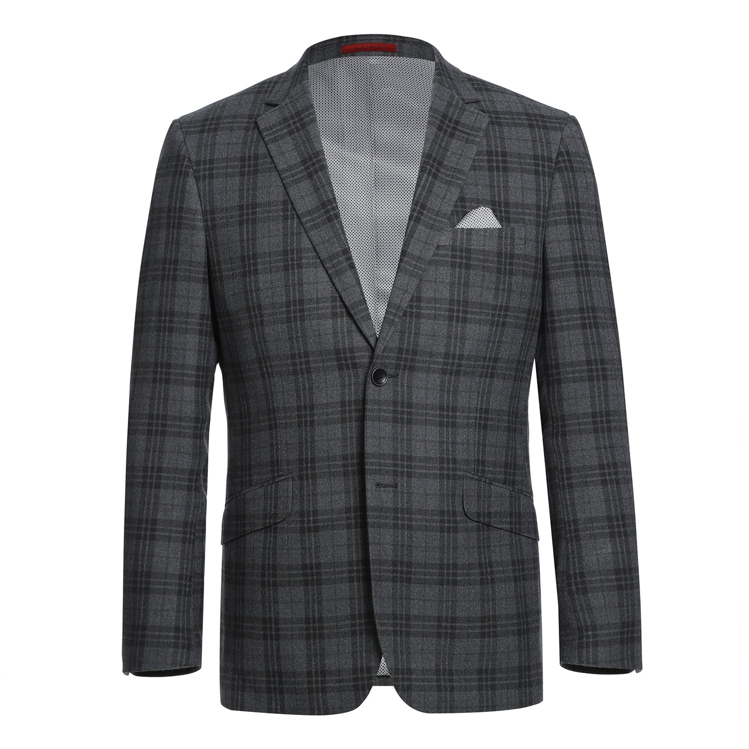 294-15 Men's Slim Fit Checked Suits - Image 2