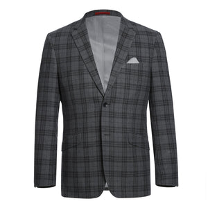 294-15 Men's Slim Fit Checked Suits - Image 2