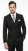 Statement Confidence Men'S Black Double Breasted Wool Italian Design Suit