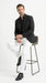 Men’s Black Seersucker Blazer – Textured Two-Button Notch Lapel Formal & Summer Sport Jacket in Black Tone-on-Tone Cotton Fabric