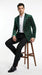 Men’s Green and Gold Plaid Christmas Holiday Blazer – Classic Check Party Jacket for New Year, Wedding and Festive New Year event