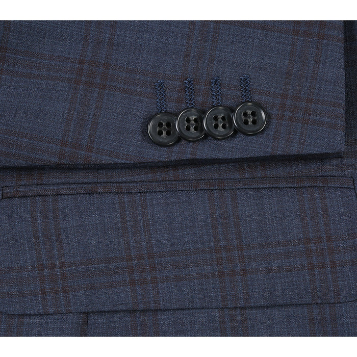 566-3 Men's Classic Fit Wool Suits