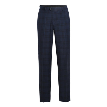293-21 Men's Slim Fit Stretch Checked Suits - Image 7